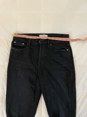 Pistola Black Jeans Size 28 With Frayed Ankle and Rugged Look